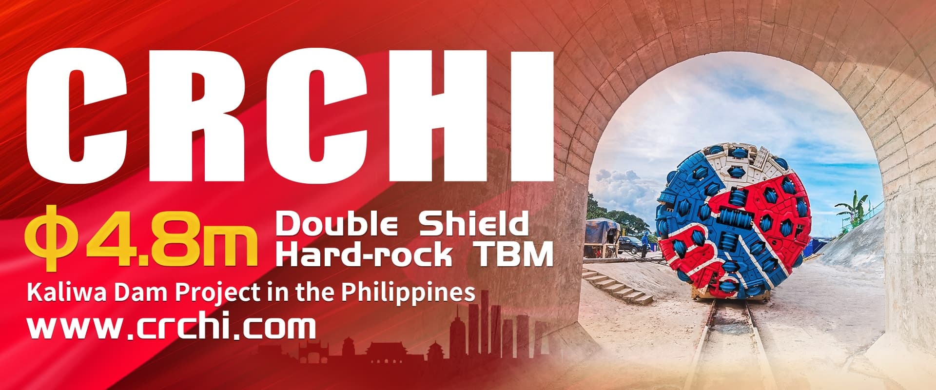 4.8 metre double-shield hard-rock TBM at the Kaliwa Dam project, Philippines