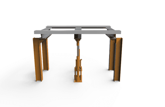 Maglev turnout switching mechanism with side girders