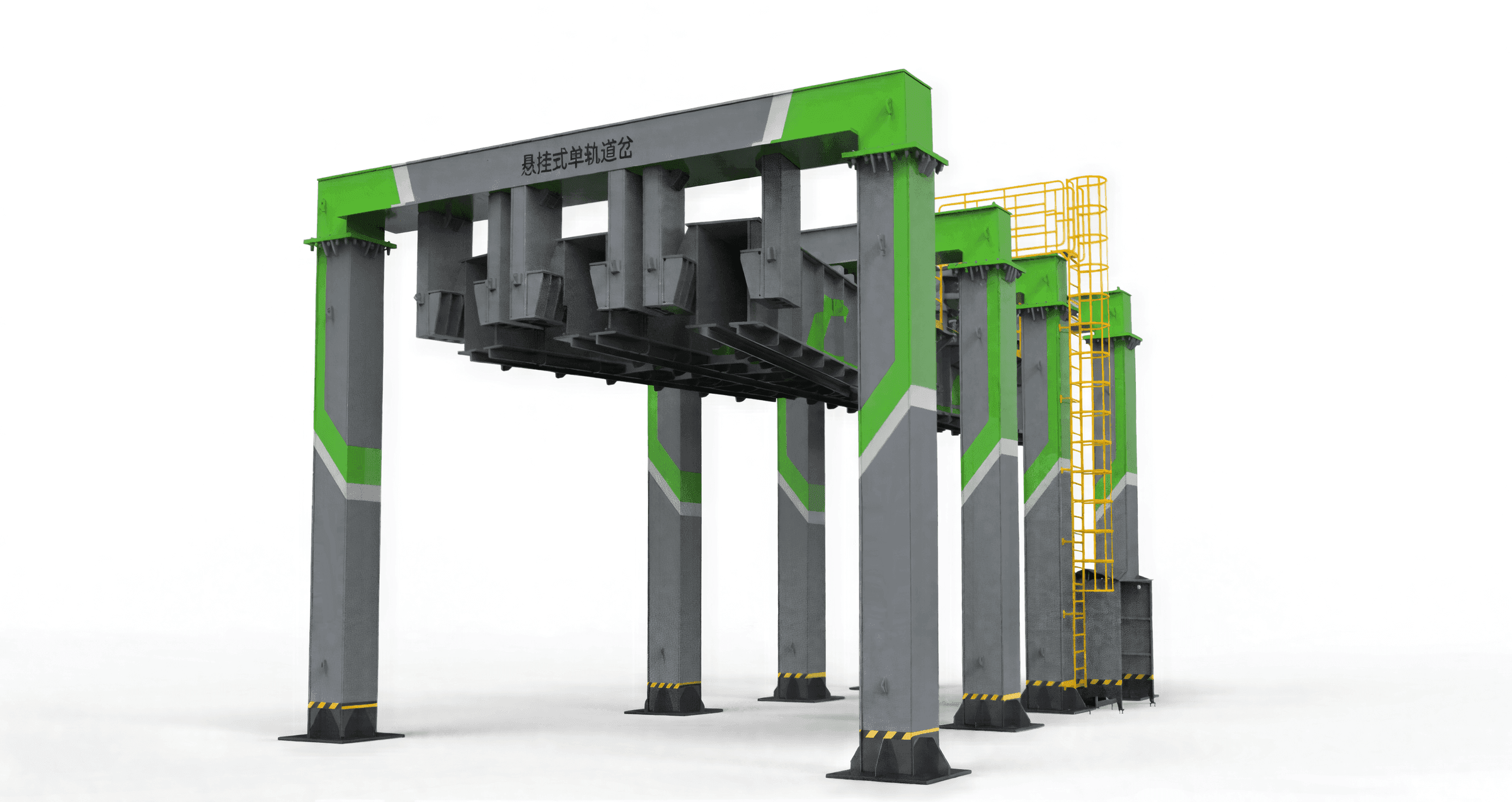 Suspension monorail turnout